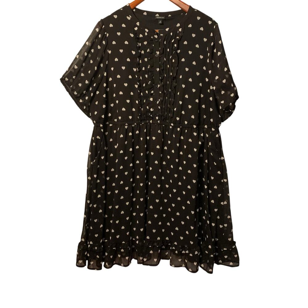 torrid Mini Crinkle Chiffon Button Pintuck Dress size 3 x - Picture 5 of 9